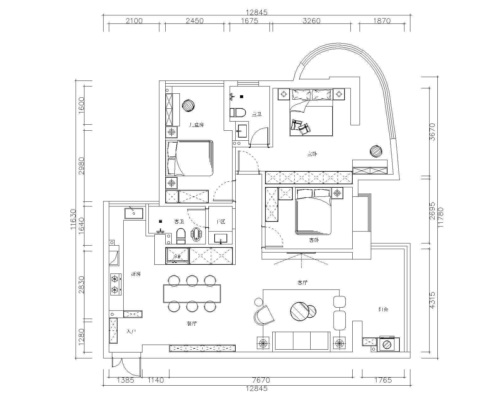 三葉石新作 | 華泰壹品125㎡，簡約純粹的美